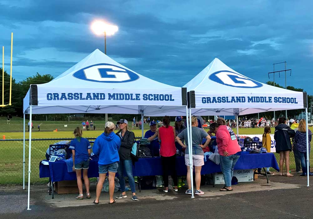 10x10 Football Tent for Boosters