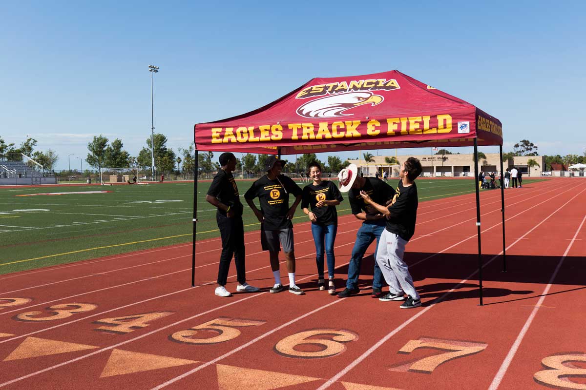 track and field tent